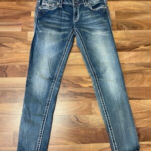 Rock Revival Women's Faded Blue ankle skinny  Jeans 29 Yadra “”